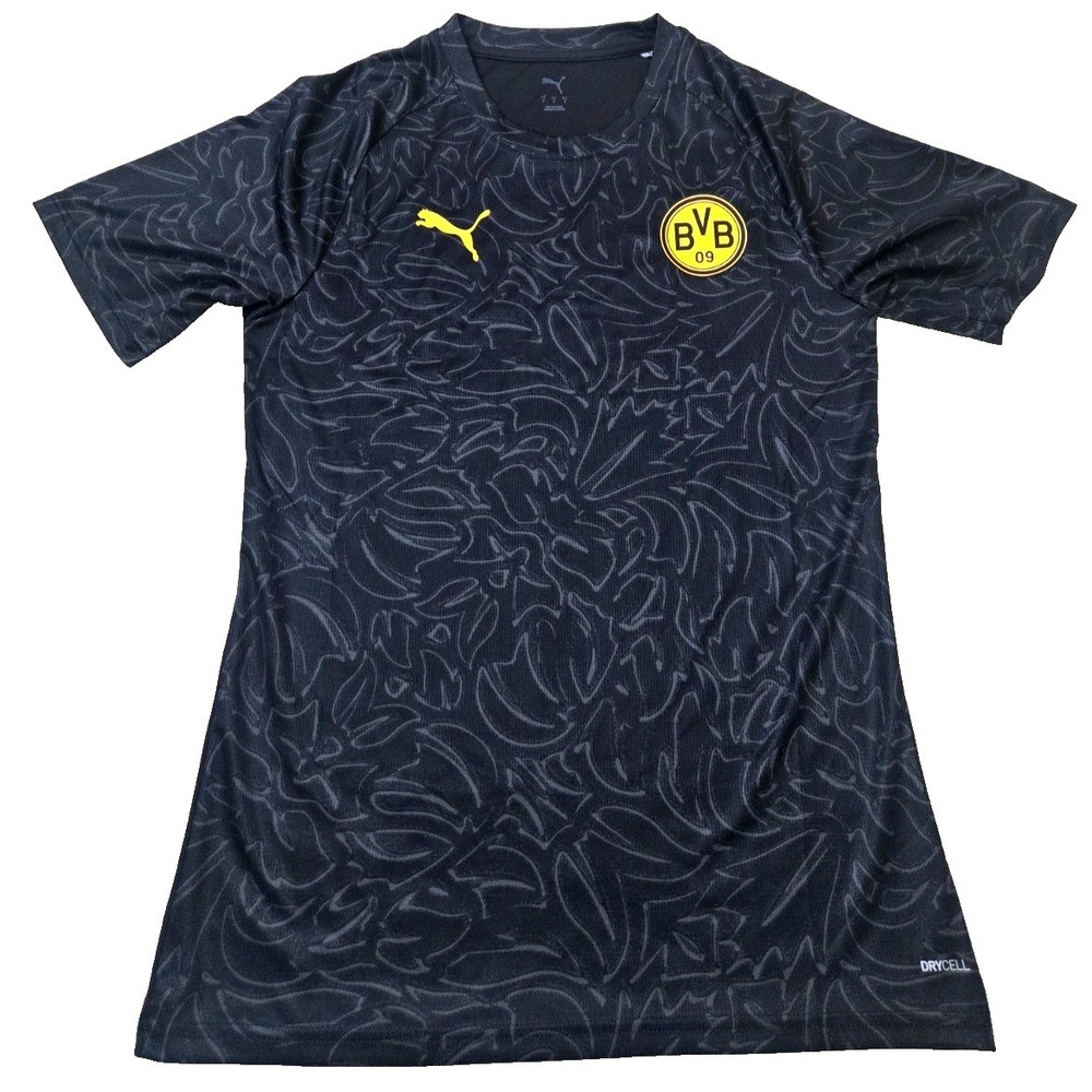 Puma Borussia Dortmund Warm-up Soccer Jersey Men's S Black NWT - Picture 2 of 14